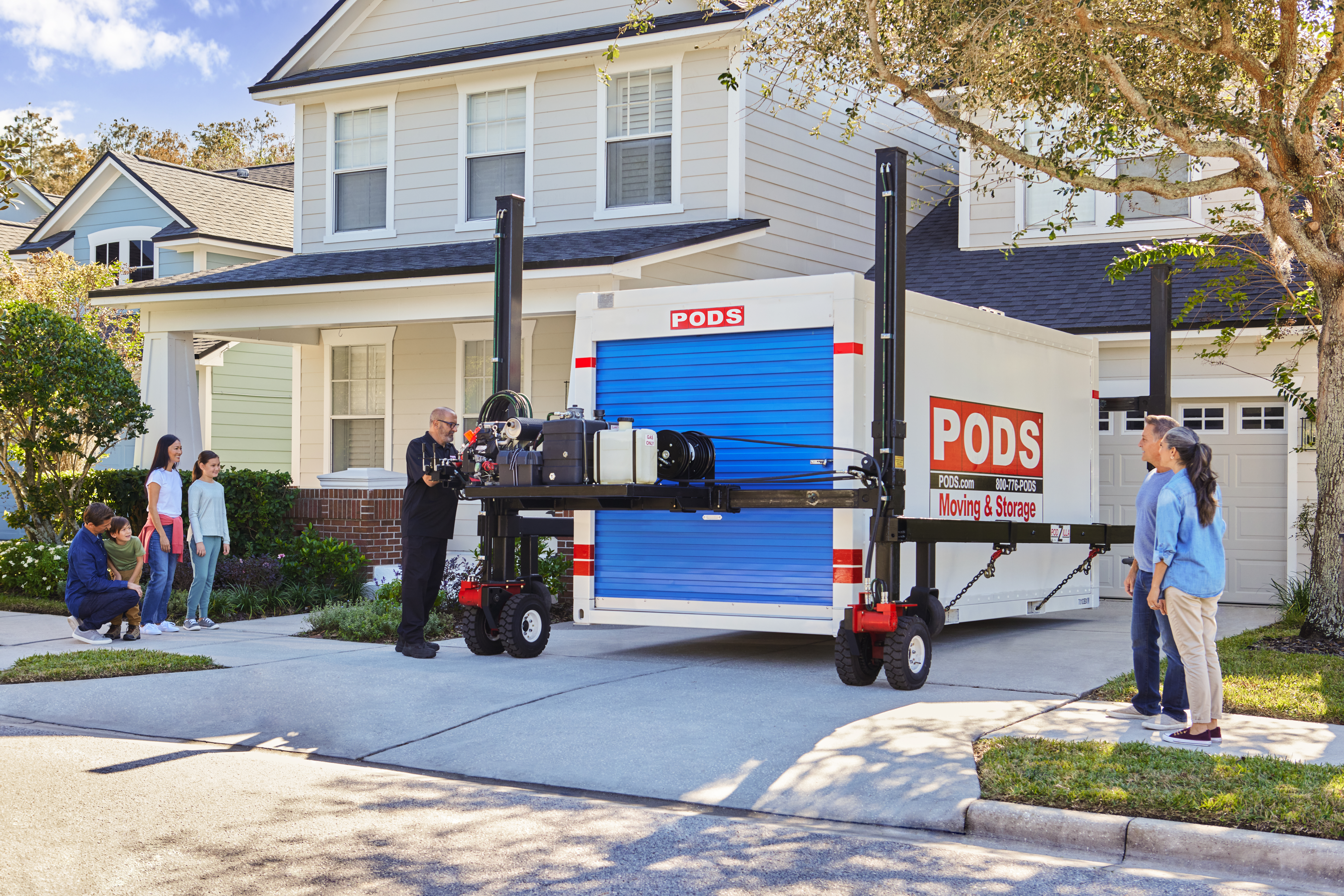About PODS - PODZILLA placing a container in the driveway