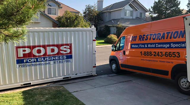 911 restoration using PODS containers