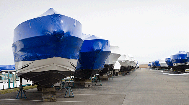 PODS recycling winter boat storage shrink wrap