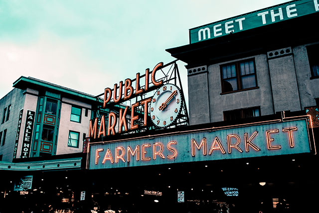 Farmer's market in Seattle