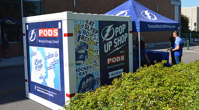 Tampa Bay Lightning Pop Up shop Container