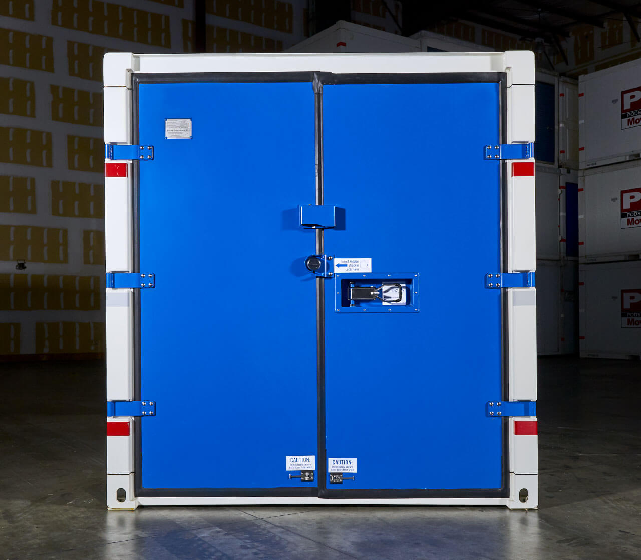 Commercial Container Secure Storage doors front view