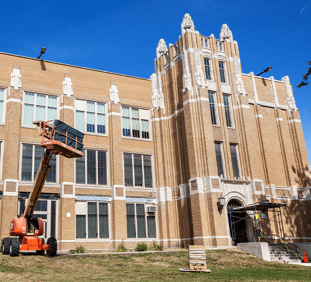 school campus renovation using PODS school storage solutions
