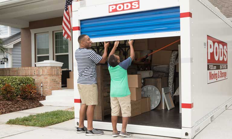 PODS military moving and storage